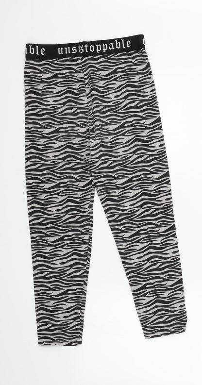George Girls Grey Animal Print  Sweatpants Trousers Size 13-14 Years