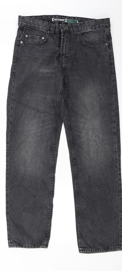 Red Herring Womens Black  Denim Mom Jeans Size 30 L27.5 in