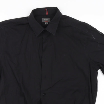 Mens UK Size M Mexx Black  Button-Up Short Sleeve Casual Shirt