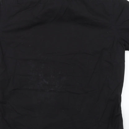 Mens UK Size M Mexx Black  Button-Up Short Sleeve Casual Shirt