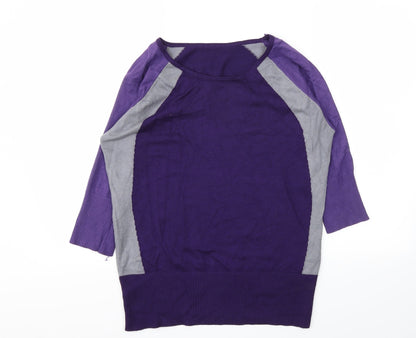Womens UK Size M Preworn Purple Pullover Jumper