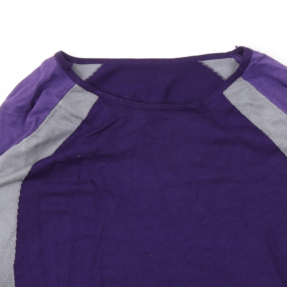 Womens UK Size M Preworn Purple Pullover Jumper