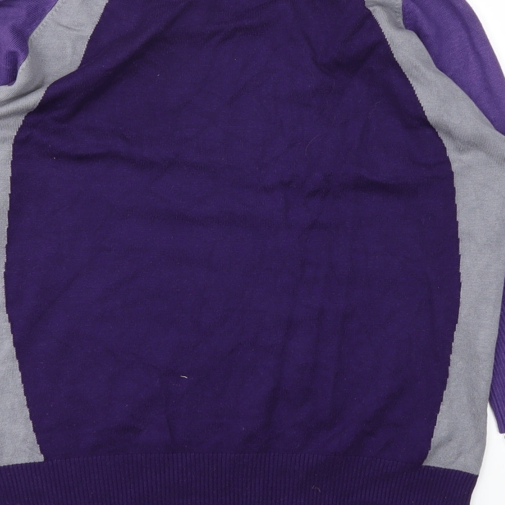 Womens UK Size M Preworn Purple Pullover Jumper
