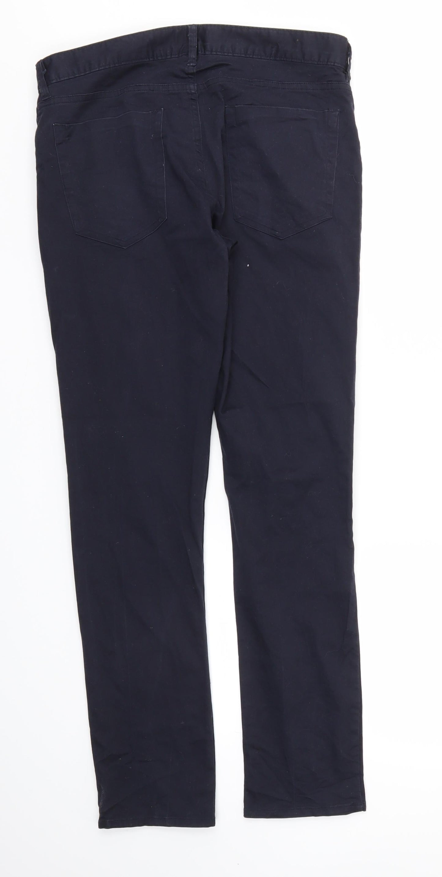 Womens UK Size 12 H&M Regular Fit  Blue Trousers