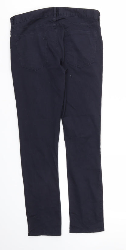 Womens UK Size 12 H&M Regular Fit  Blue Trousers