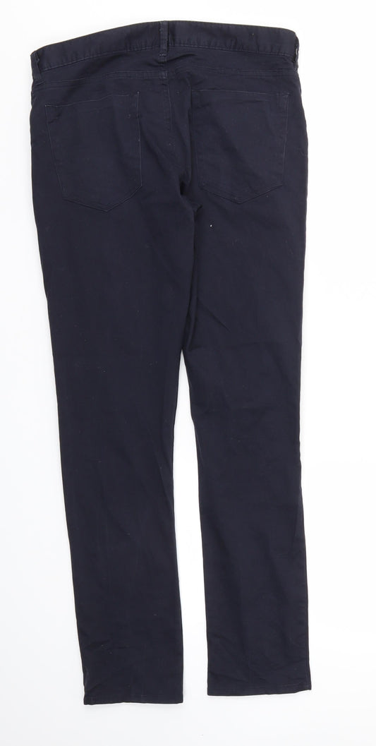 Womens UK Size 12 H&M Regular Fit  Blue Trousers