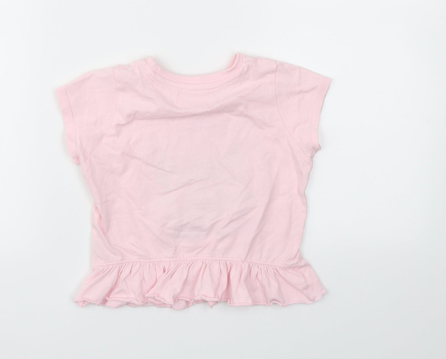 BELIVE Girls Pink Animal Print  Basic T-Shirt Size 3-4 Years