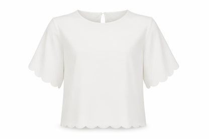 Womens UK Size 14 Boohoo White Basic T-Shirt