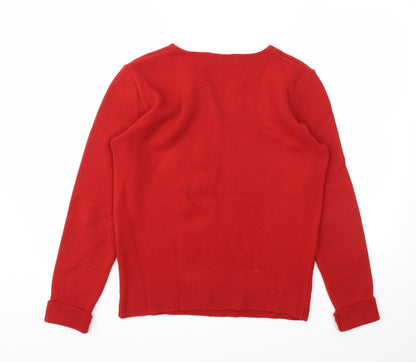 Catch one Womens Red   Pullover Jumper Size S
