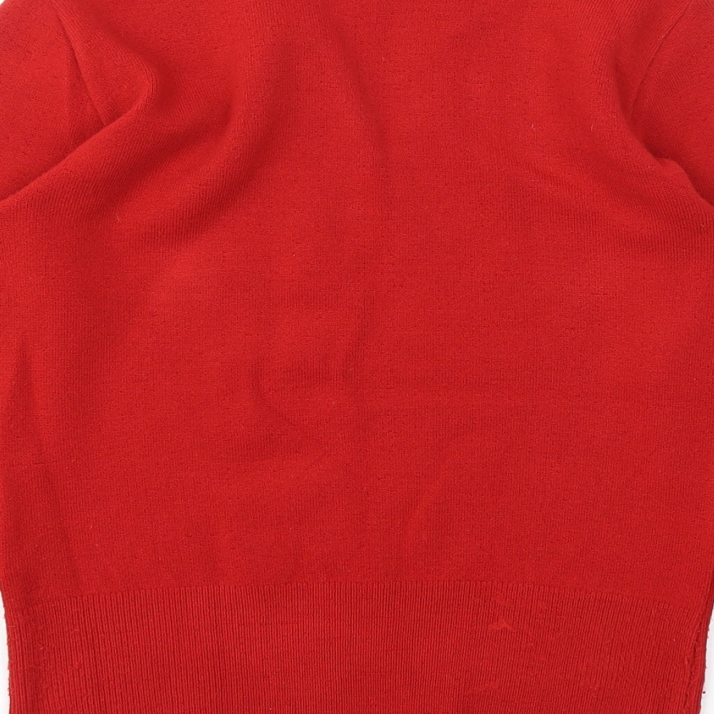 Catch one Womens Red   Pullover Jumper Size S