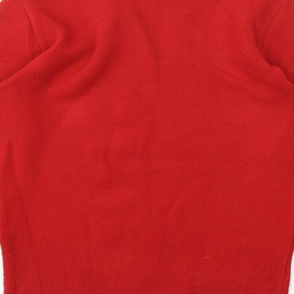 Catch one Womens Red   Pullover Jumper Size S
