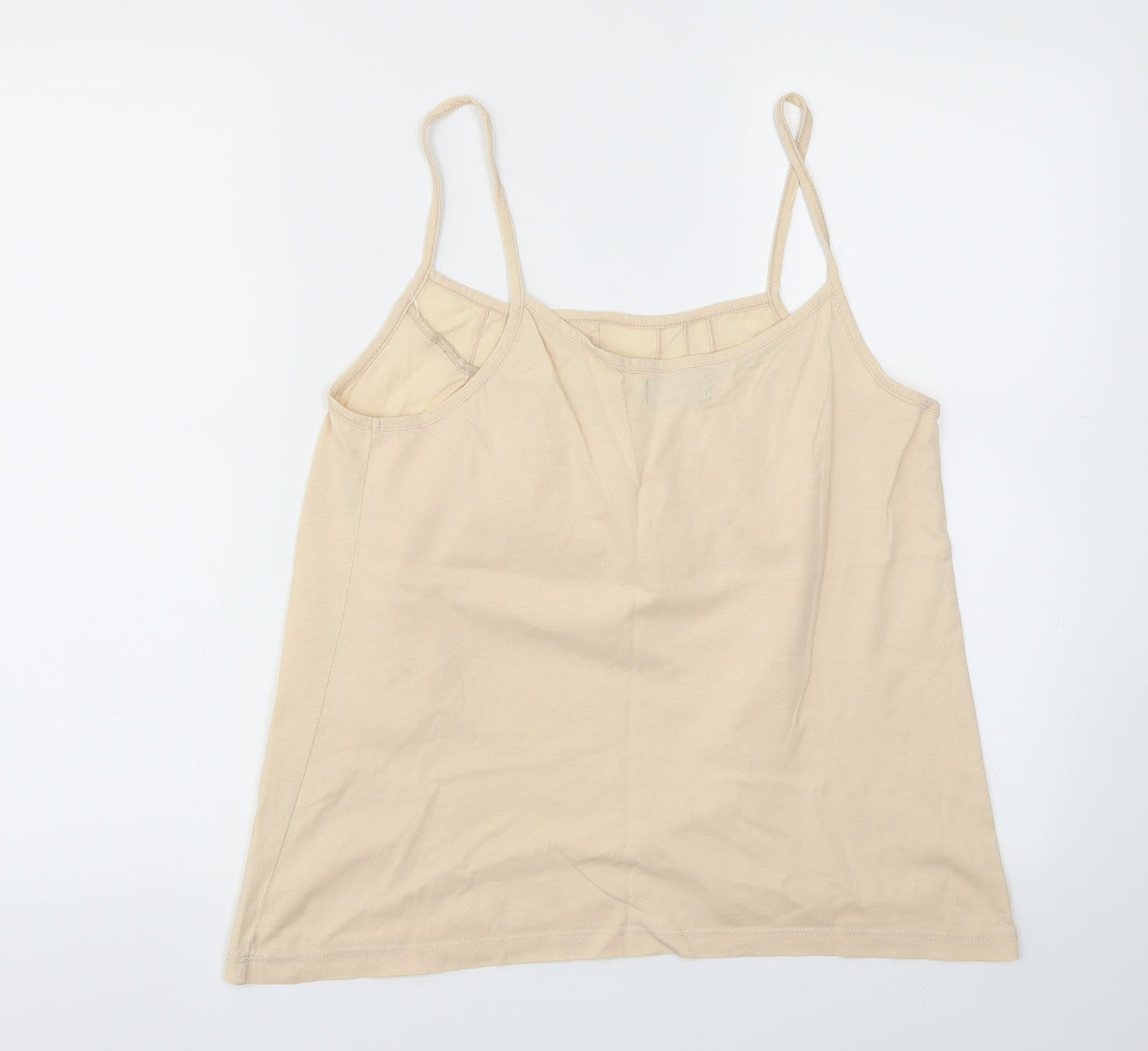 COLLECTION Womens Beige   Basic T-Shirt Size 14