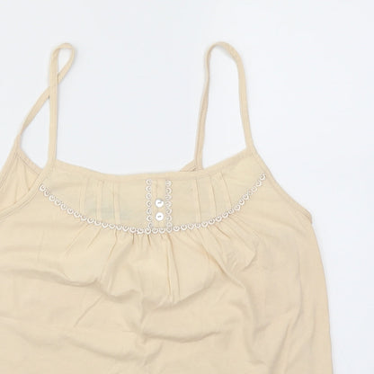 COLLECTION Womens Beige   Basic T-Shirt Size 14