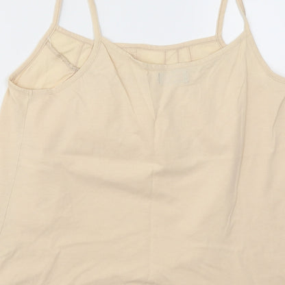COLLECTION Womens Beige   Basic T-Shirt Size 14