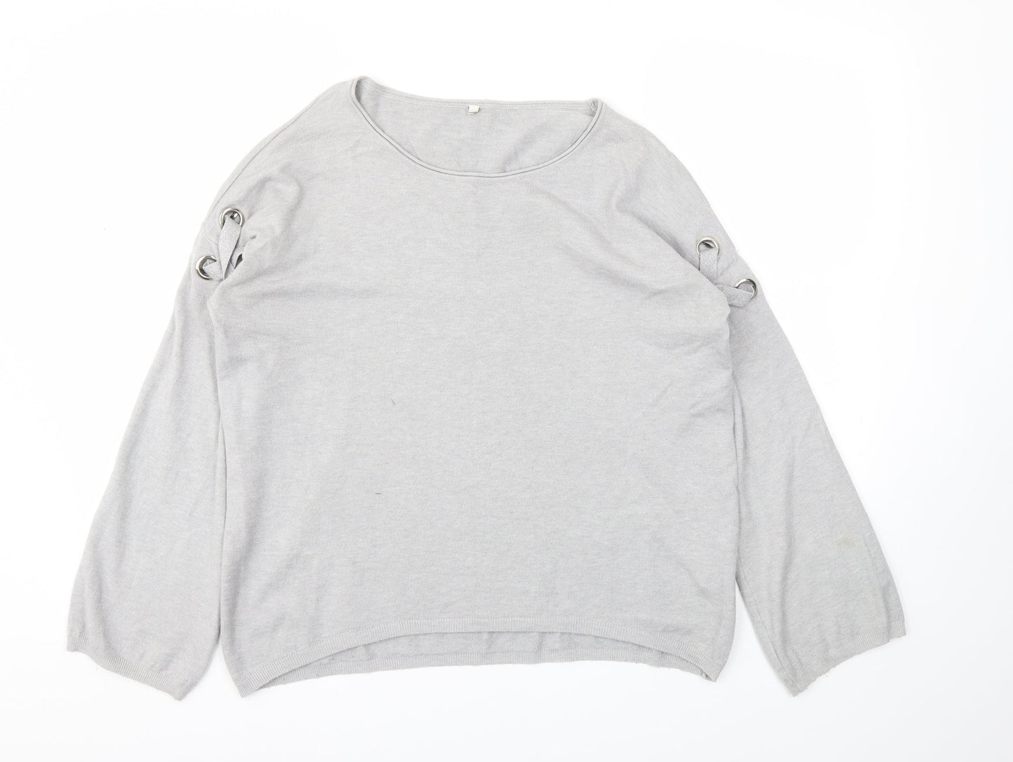 Womens UK Size M Preworn Grey Pullover Jumper