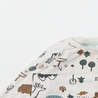 Nutmeg Boys White Animal Print  Camisole T-Shirt Size 6-9 Months