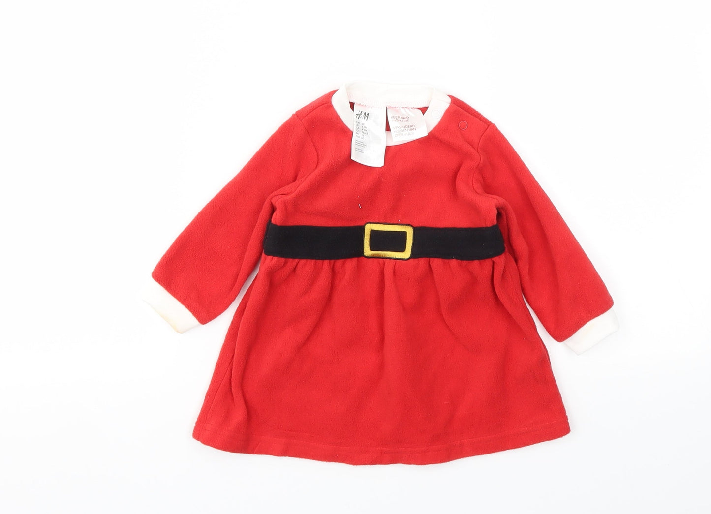 H&M Girls Red   Fit & Flare  Size 6-9 Months