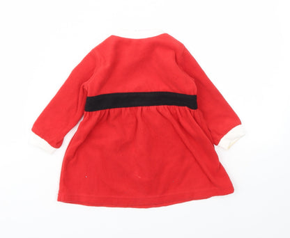 H&M Girls Red   Fit & Flare  Size 6-9 Months
