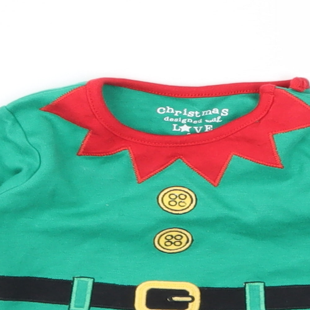 F&F Girls Green   Basic T-Shirt Size 0-3 Months