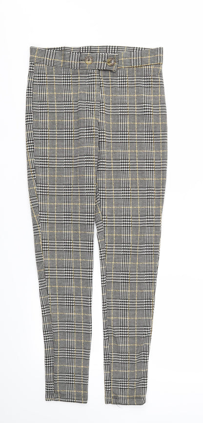 Select Womens Grey Check  Trousers  Size 8 L29 in