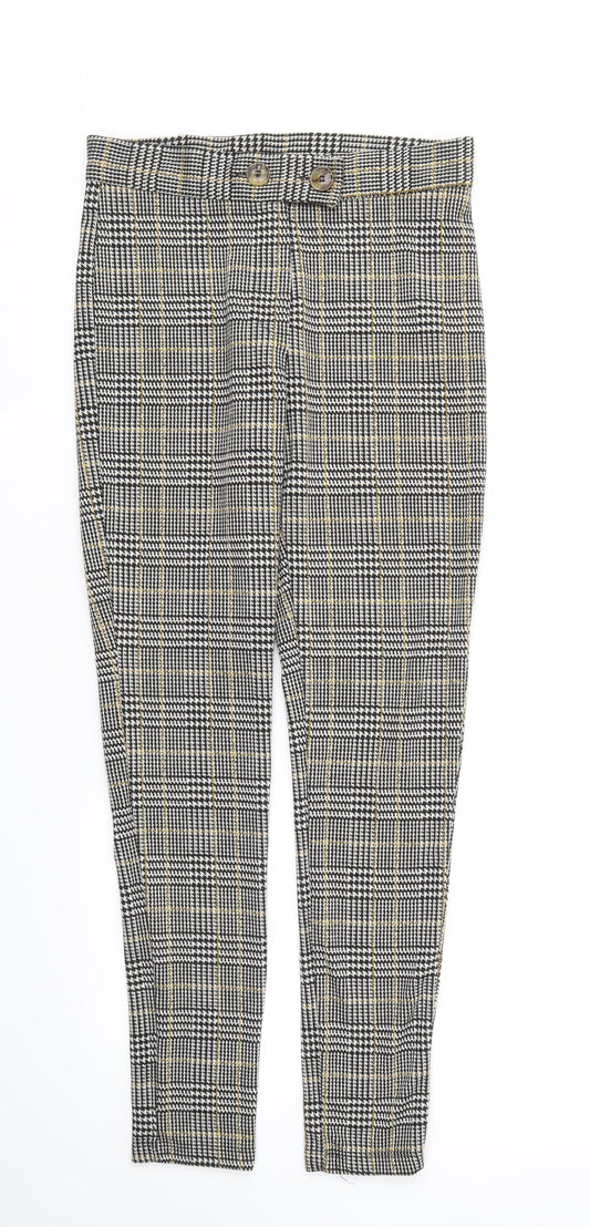 Select Womens Grey Check  Trousers  Size 8 L29 in
