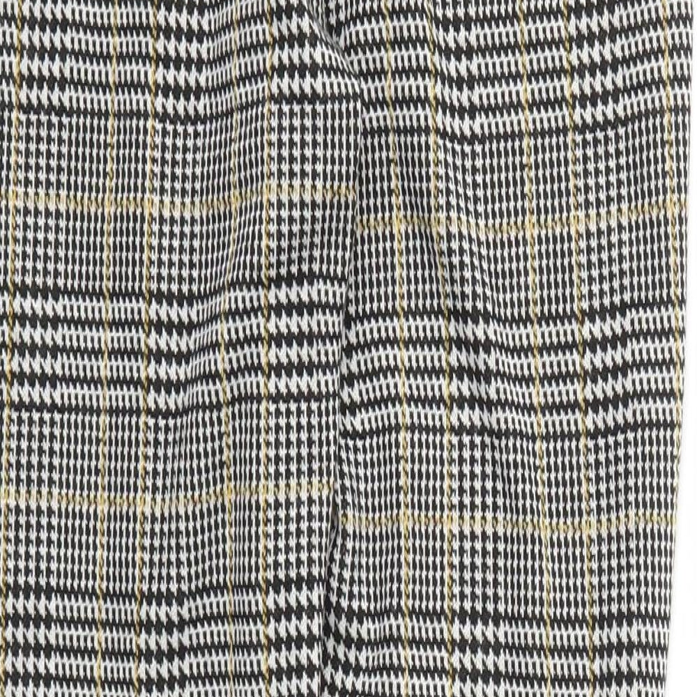 Select Womens Grey Check  Trousers  Size 8 L29 in