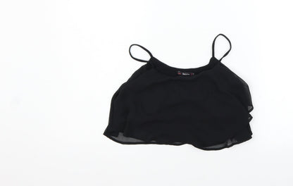 Womens UK Size XS Berksha Black Basic Tank