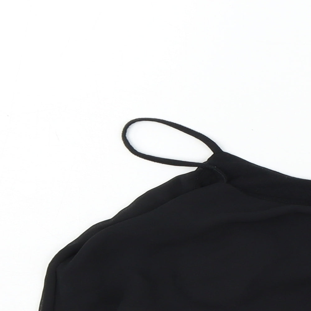 Womens UK Size XS Berksha Black Basic Tank