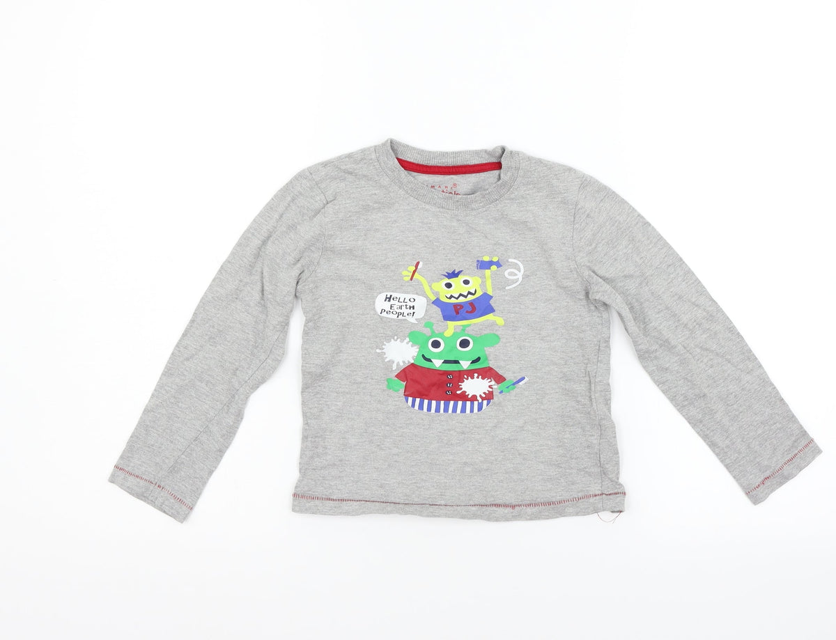 Additional front view of Primark girls’ grey basic t-shirt, size 4-5, years