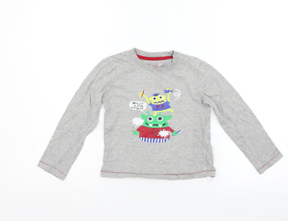 Additional front view of Primark girls’ grey basic t-shirt, size 4-5, years