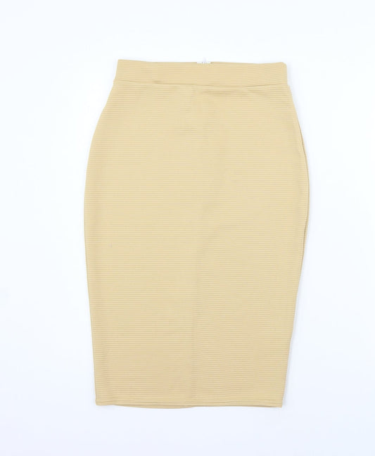 Missguided Womens Beige   Flare Skirt Size 10
