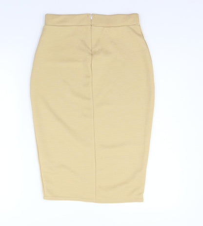 Missguided Womens Beige   Flare Skirt Size 10