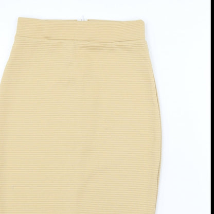 Missguided Womens Beige   Flare Skirt Size 10