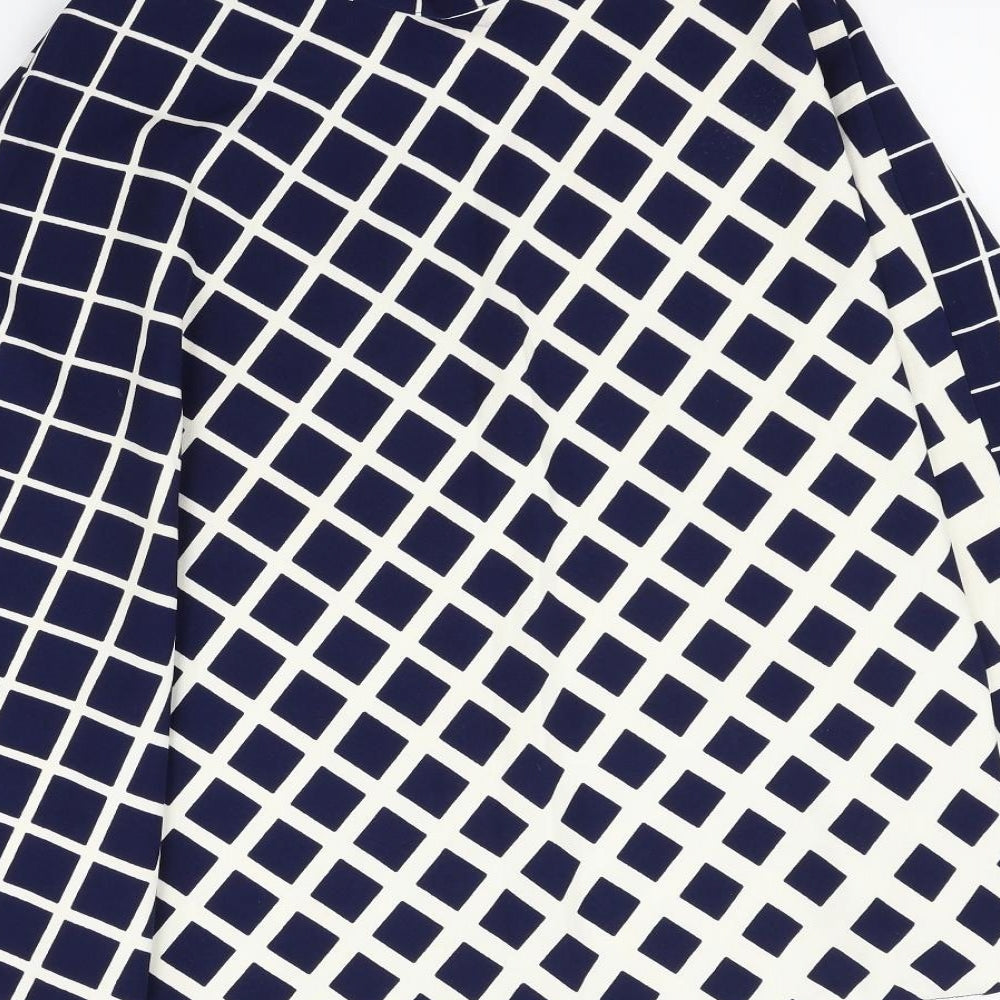 ch mu Womens Blue Geometric  Flare Skirt Size 6