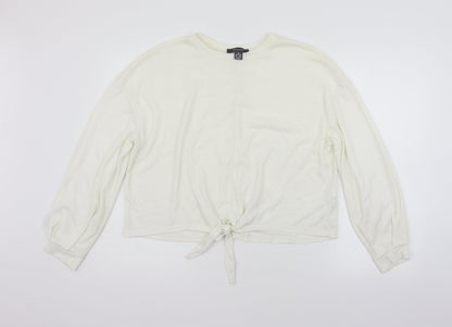 Primark Womens White   Pullover Jumper Size M