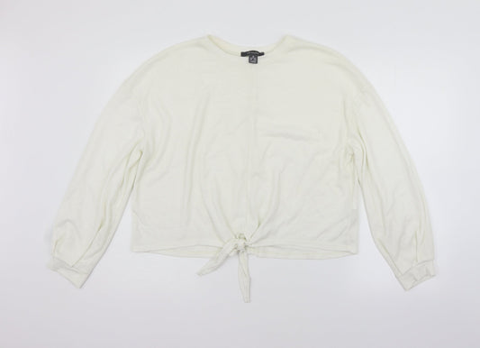 Primark Womens White   Pullover Jumper Size M
