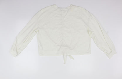 Primark Womens White   Pullover Jumper Size M