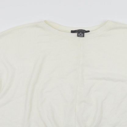 Primark Womens White   Pullover Jumper Size M