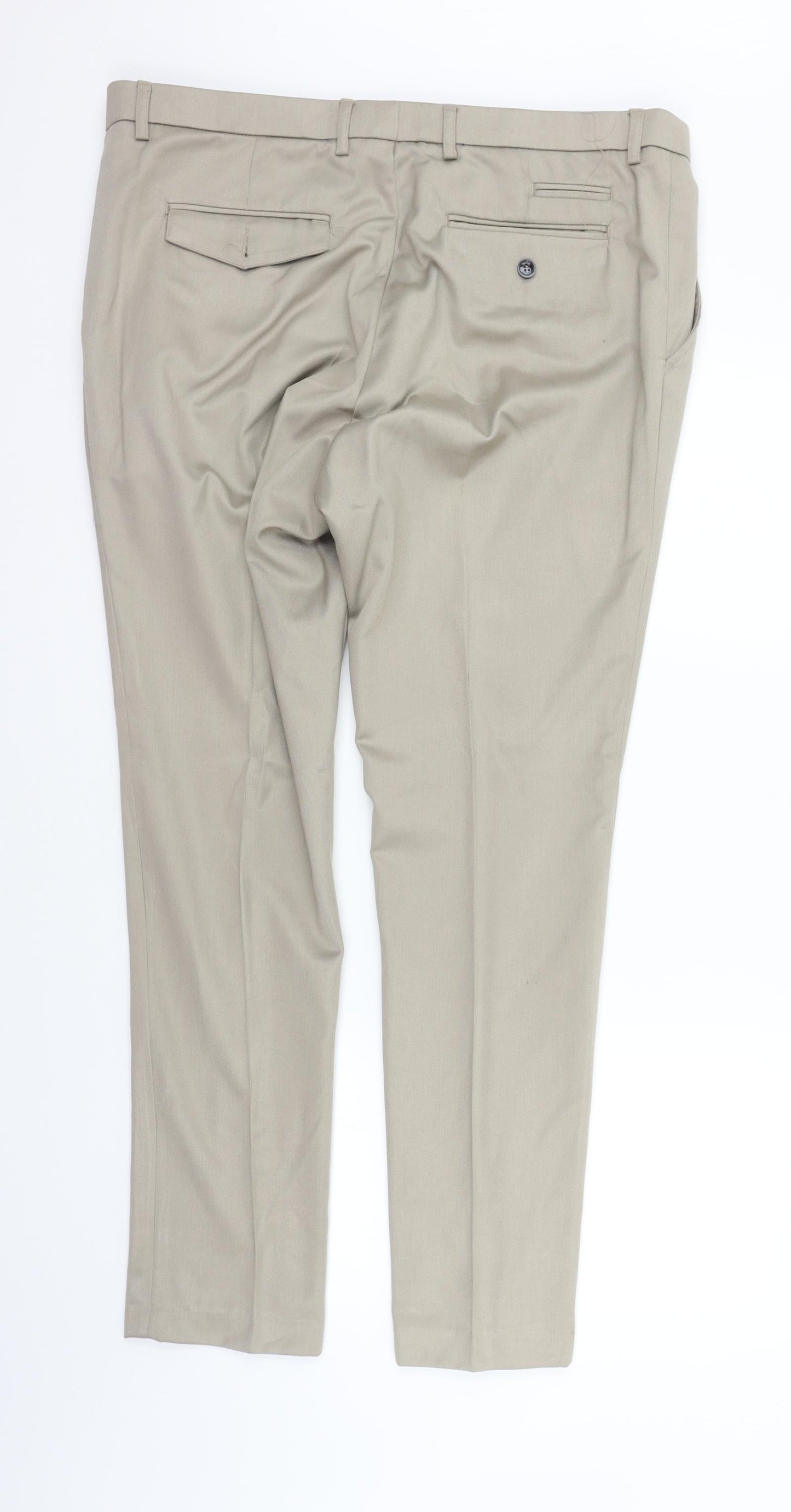 Womens UK Size 40 in Preworn Regular Fit  Beige Trousers