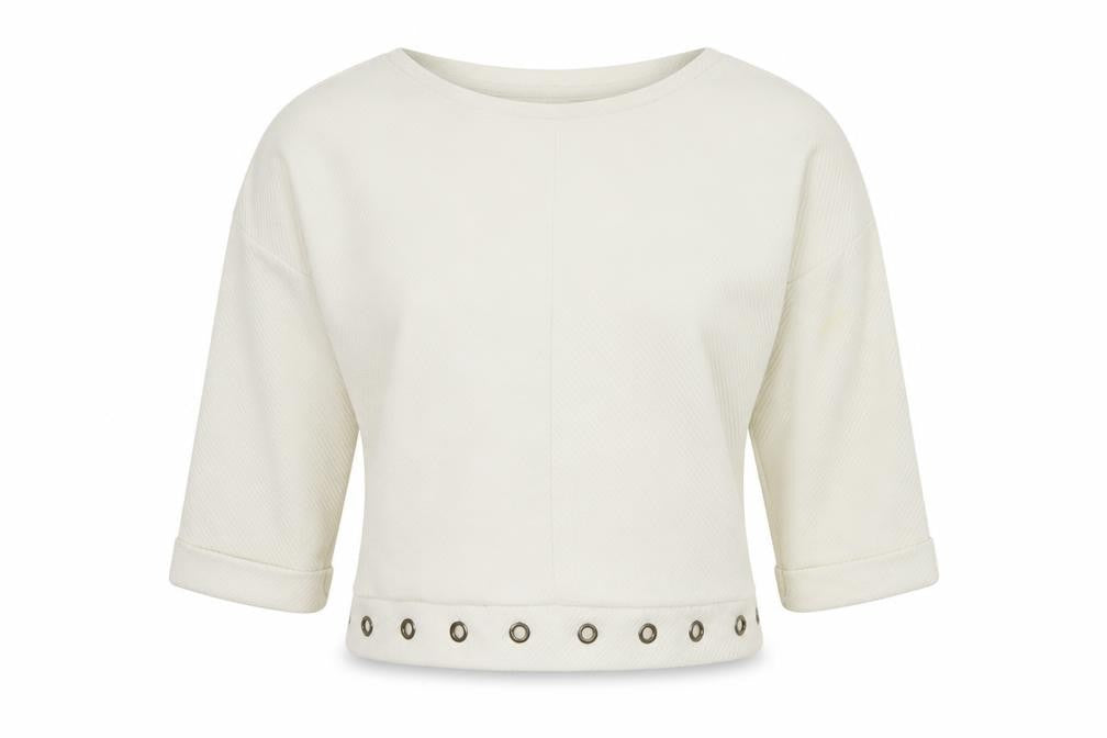 Womens UK Size S RESERVED White Pullover Jumper