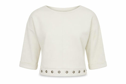 Womens UK Size S RESERVED White Pullover Jumper