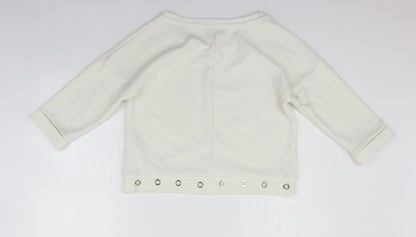Womens UK Size S RESERVED White Pullover Jumper