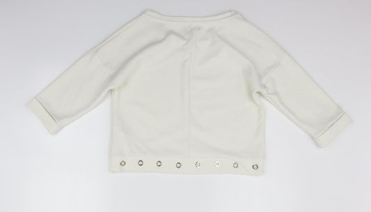 Womens UK Size S RESERVED White Pullover Jumper