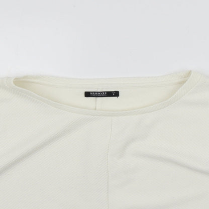 Womens UK Size S RESERVED White Pullover Jumper