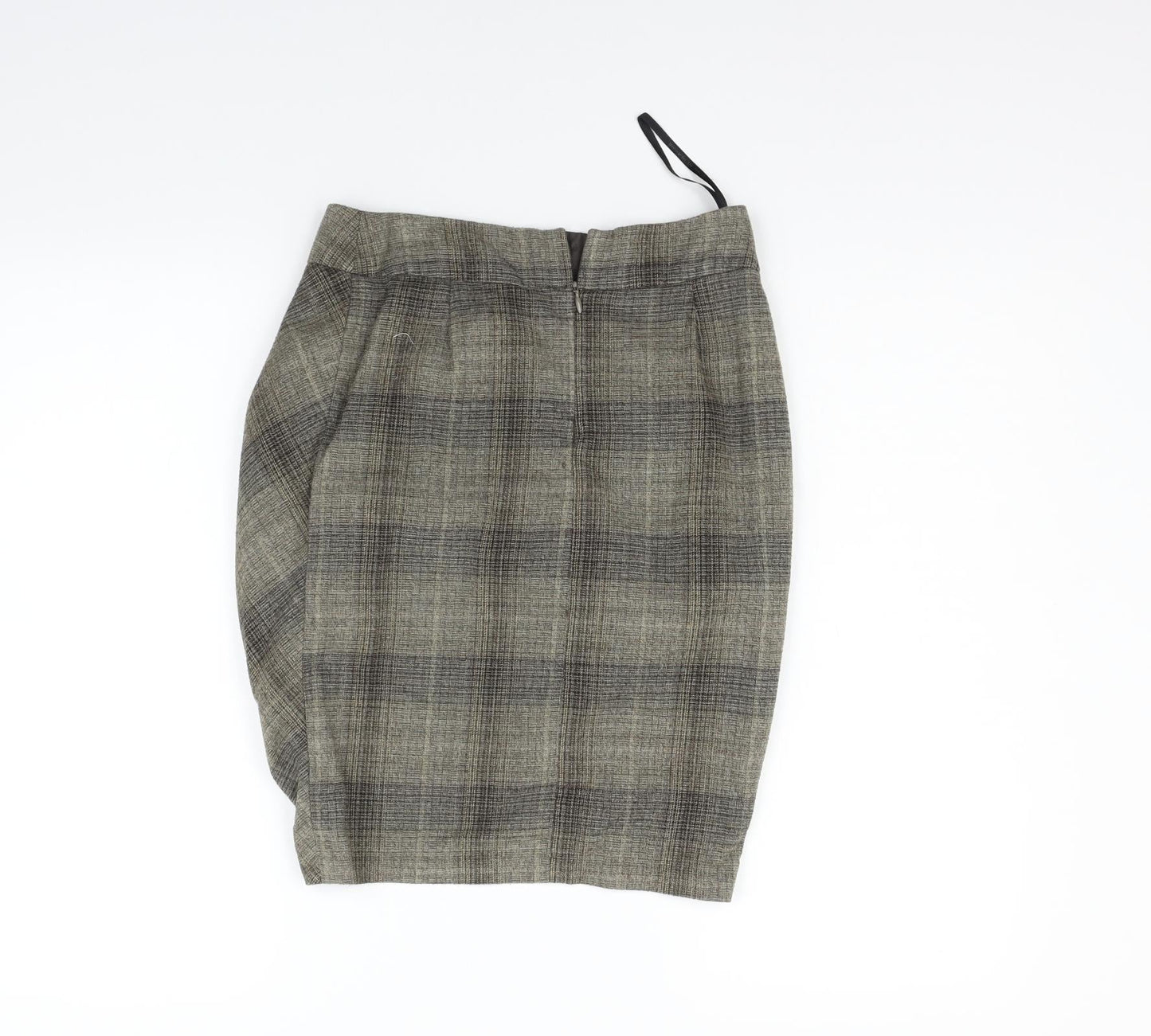 Dorothy Perkins Womens Grey Check  A-Line Skirt Size 6