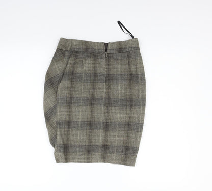 Dorothy Perkins Womens Grey Check  A-Line Skirt Size 6