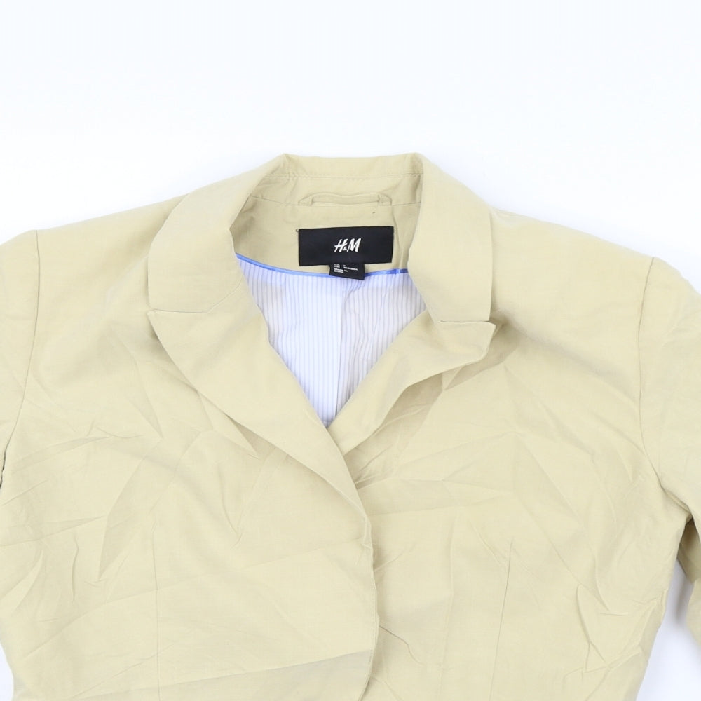 H&M Womens Beige   Jacket Suit Size 10
