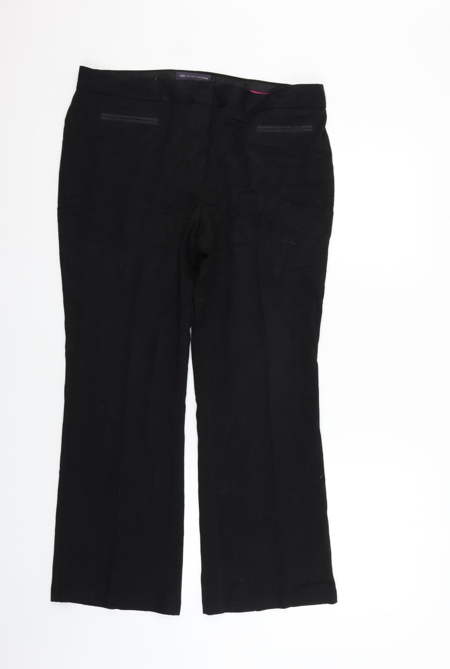 Womens UK Size 14 Marks and Spencer Regular Fit  Black Trousers