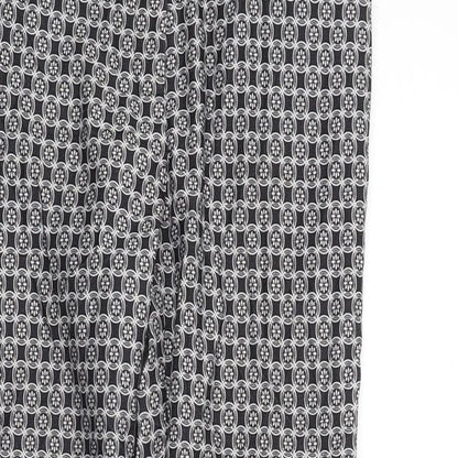 New Look Womens Grey Geometric  Trousers  Size 8 L28 in