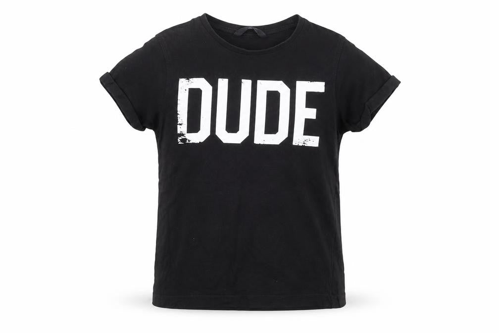 Front view of George girls’ black basic t-shirt, size 6-7, years